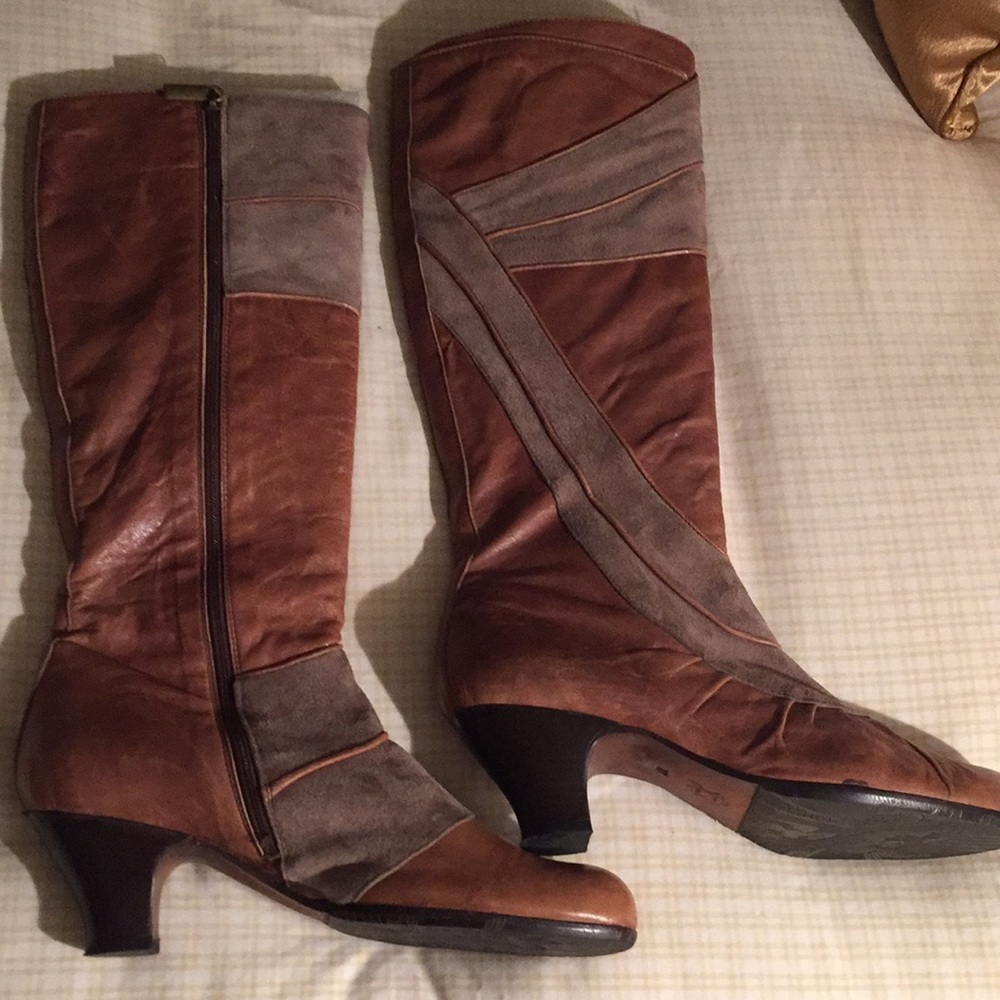 GIXUS leather & suede boots